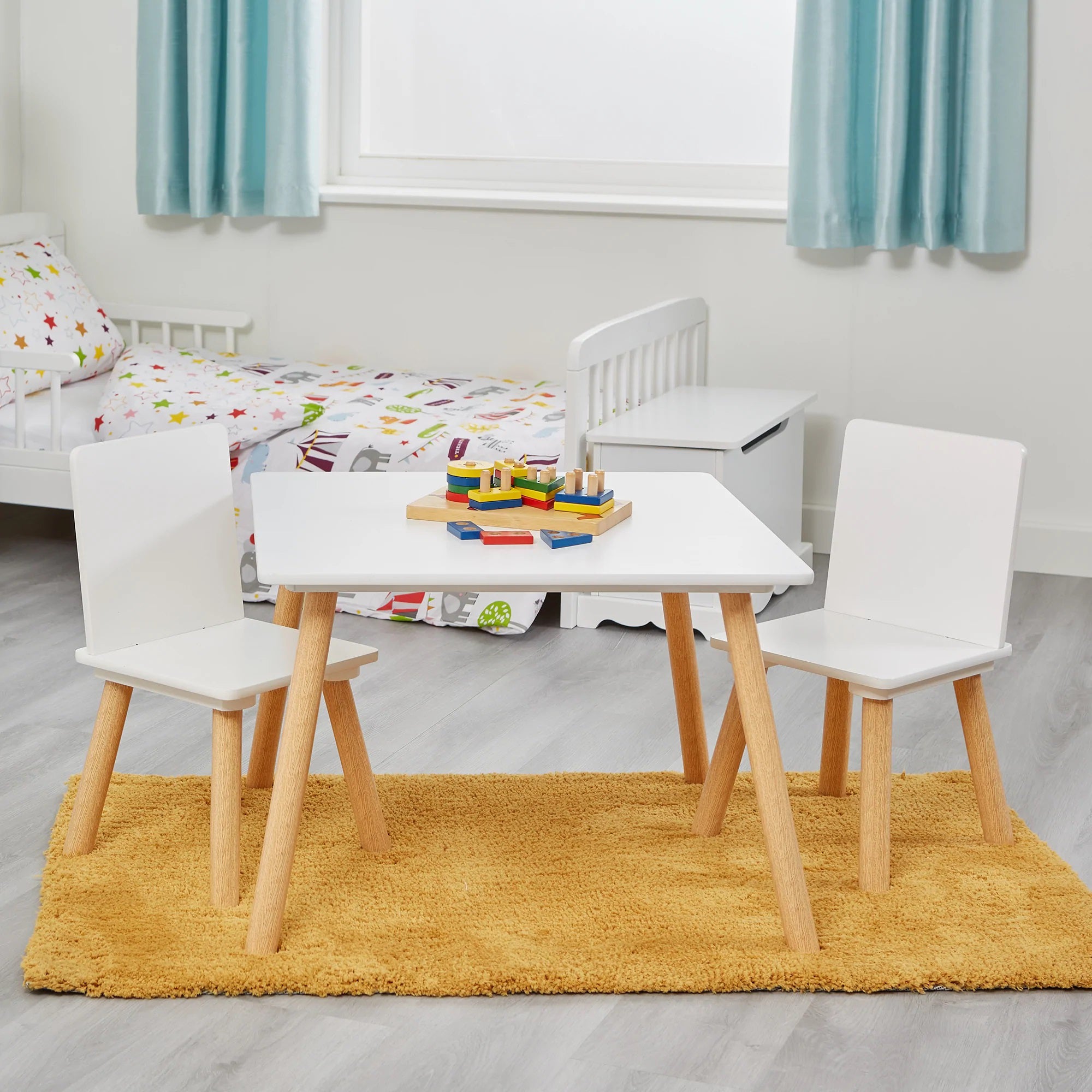 Παιδικό τραπέζι με 2 καρέκλες GINGER HOME Σετ Ξύλο TF6163