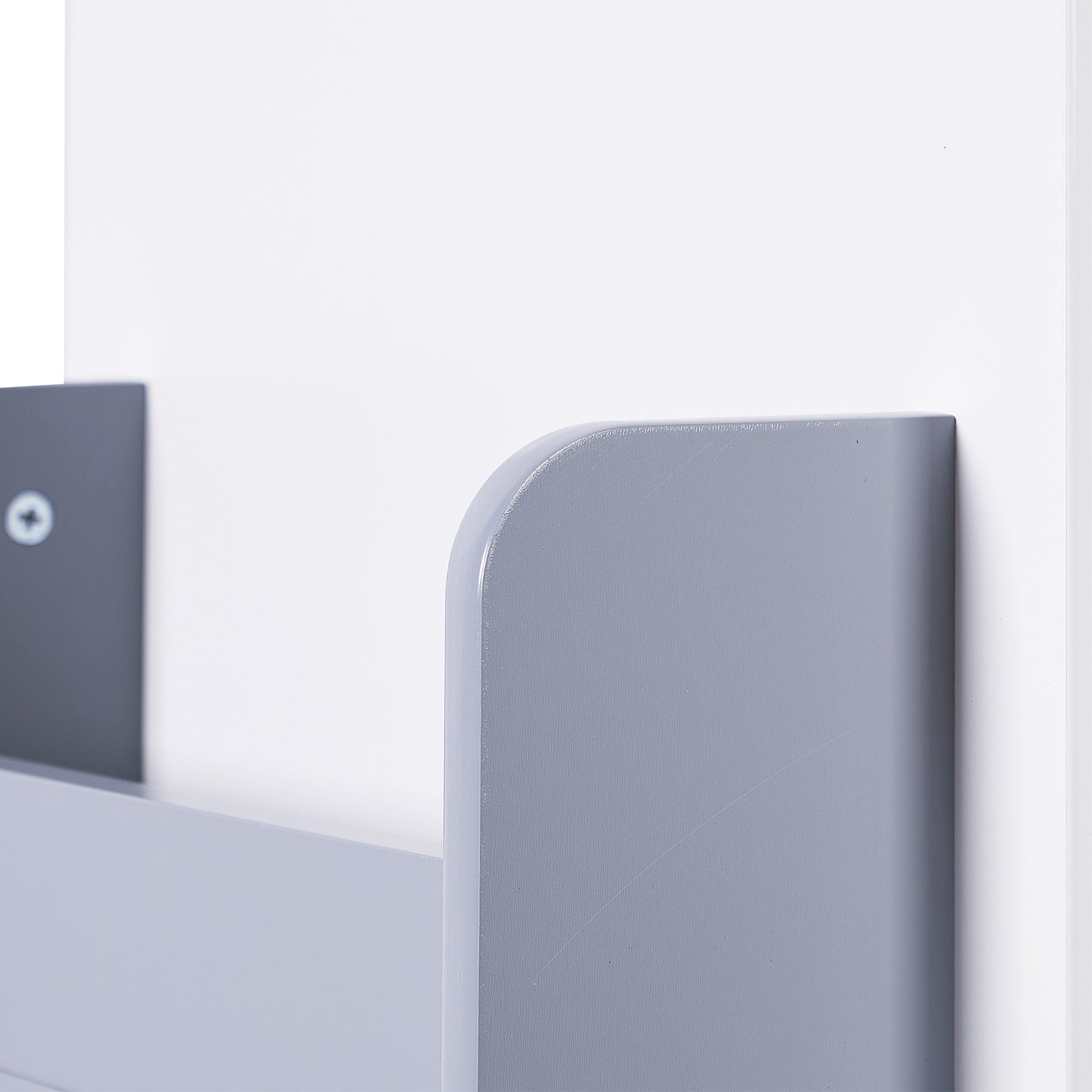 ROCKET Περιστρεφόμενο Τμήμα 360 Μοιρών με Ράφια 4 Επιπέδων, Ξύλινο - για Αποθήκευση Βιβλίων και Παιχνιδιών ΛΕΥΚΟ/ΓΚΡΙ