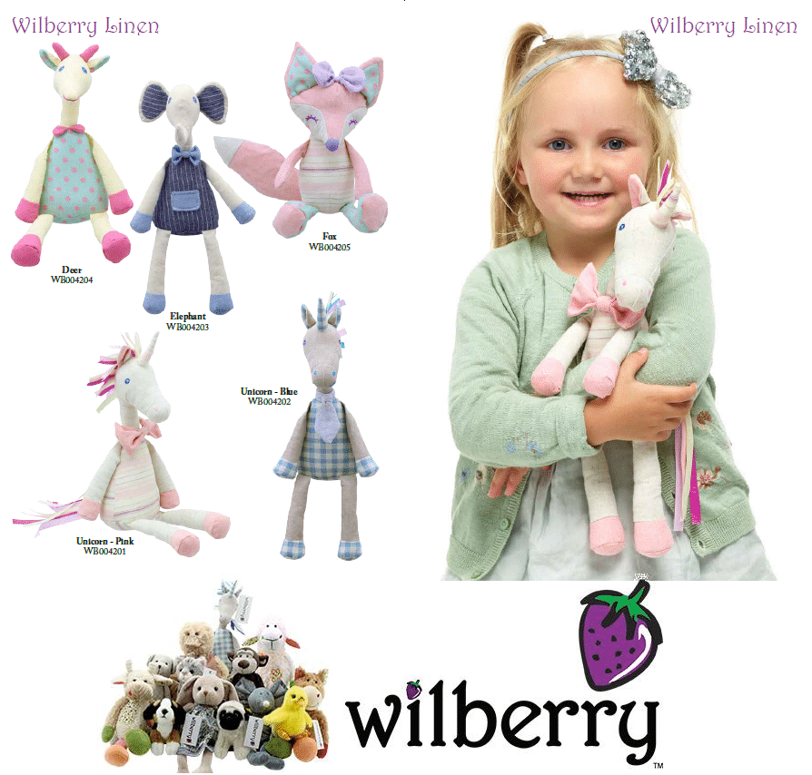 Κούκλα Wilberry Rag Bella σε λευκό χρώμα 58 cm.