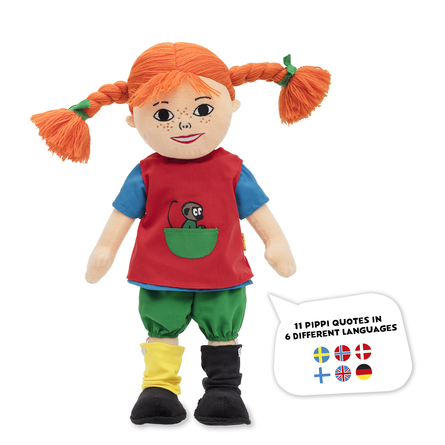 Μαλακή κούκλα Pippi 40 cm.