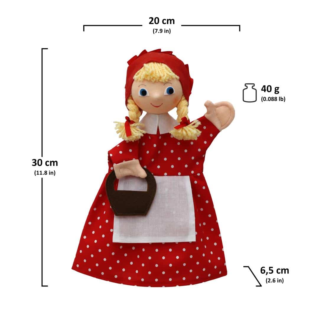 Θεατρική κούκλα Κοκκινοσκουφίτσα 30 cm.