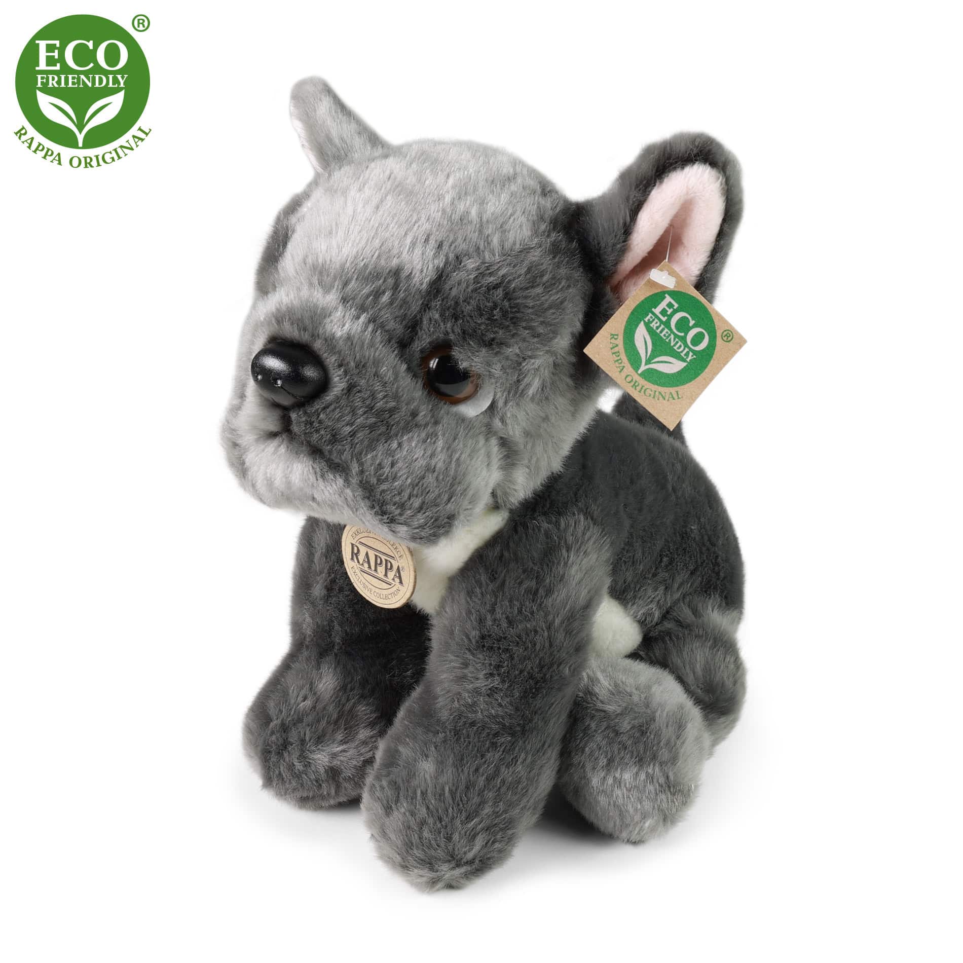 Λούτρινο Dog Grey French Bulldog κάθισμα 26 cm.