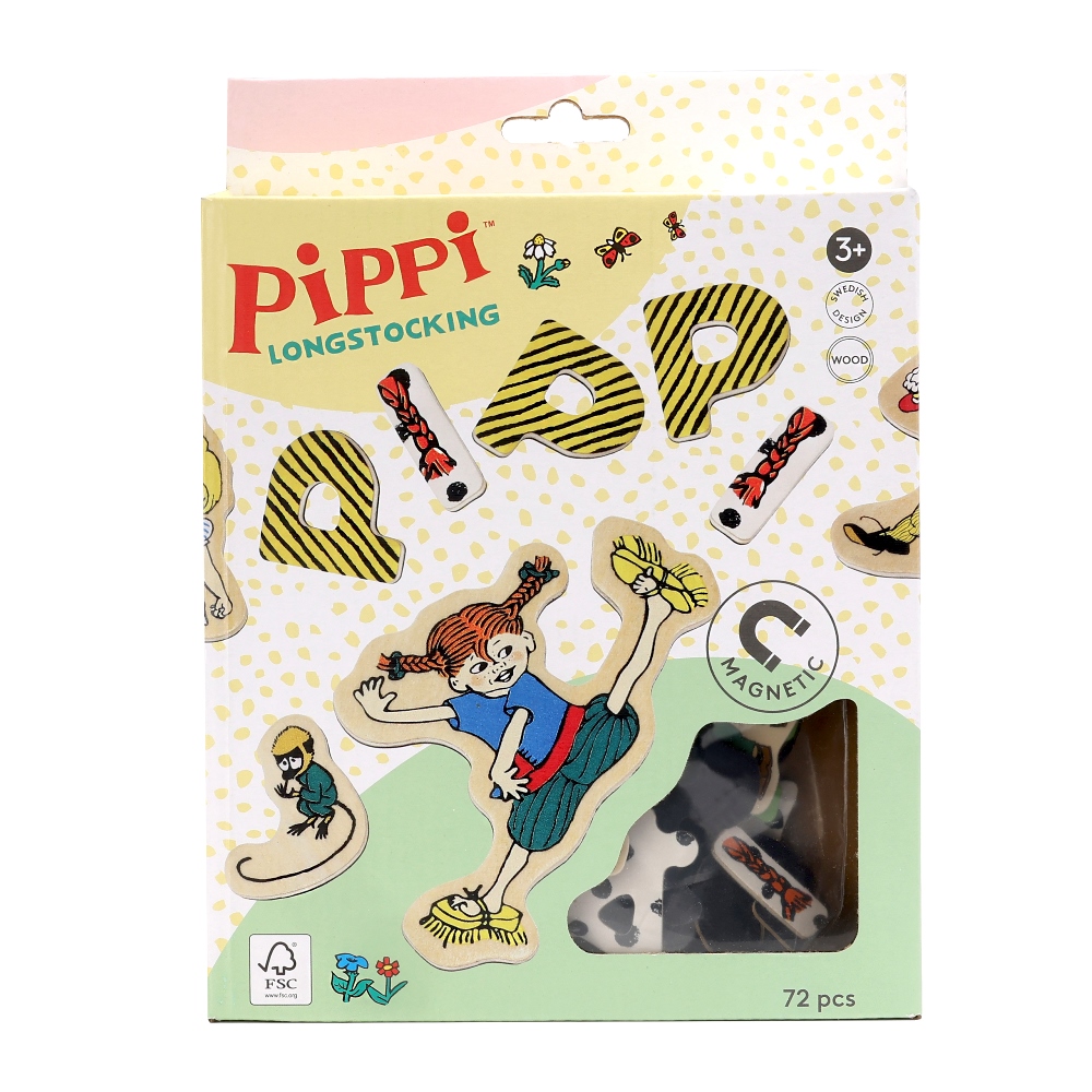 Σετ μαγνητικά γράμματα και φιγούρες Pippi Longstocking