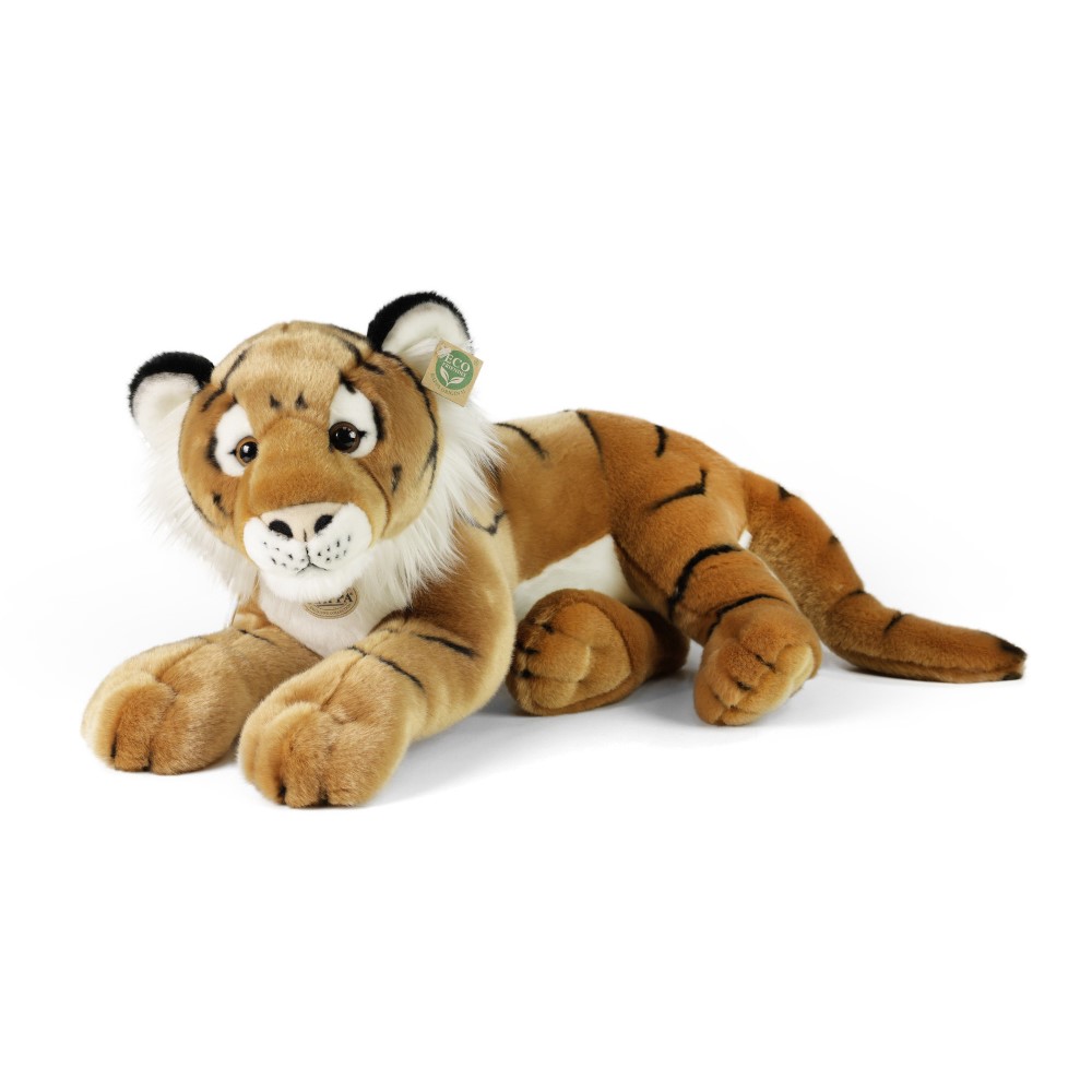 Μεγάλο λούτρινο Tiger 60 cm ξαπλωμένο