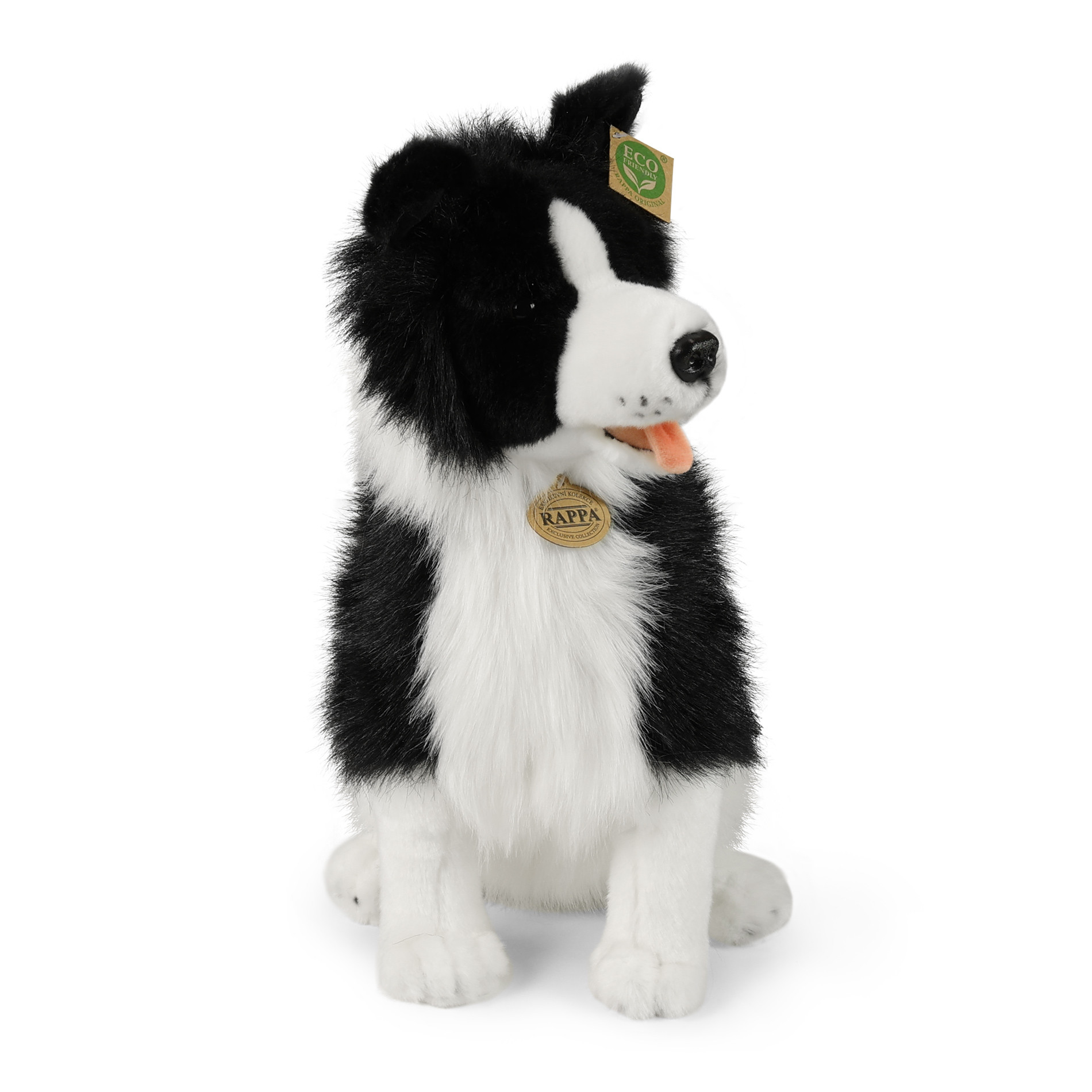 Οικολογικό λούτρινο παιχνίδι Border Collie με κάθισμα 40 εκ.