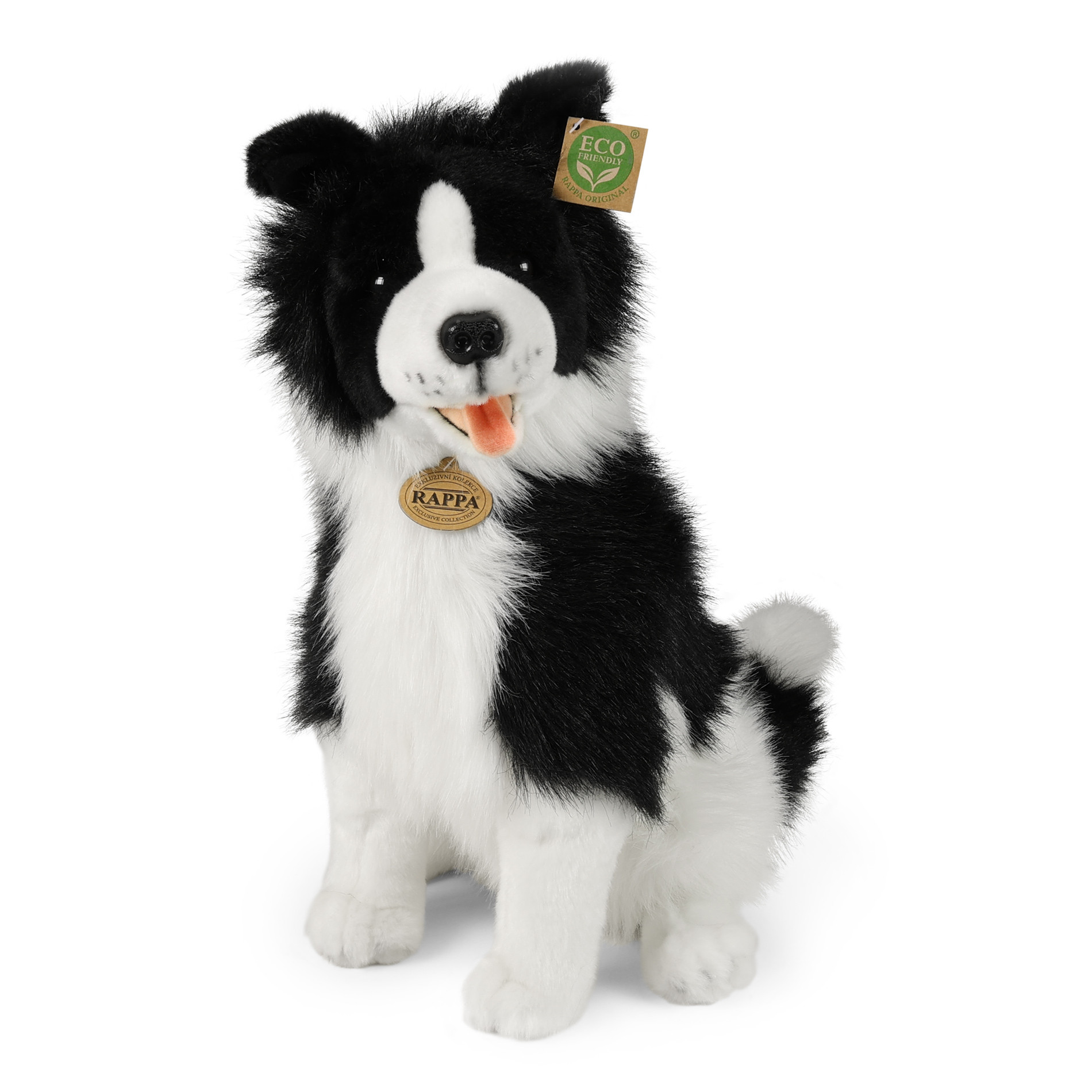 Οικολογικό λούτρινο παιχνίδι Border Collie με κάθισμα 40 εκ.