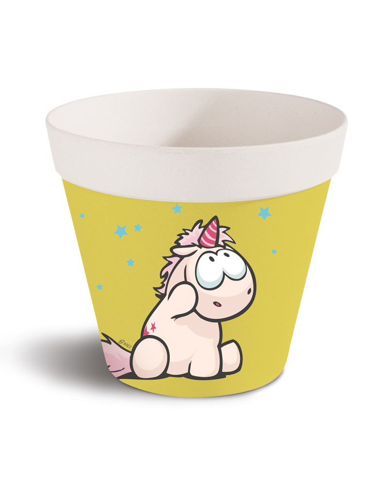 Γλάστρα μπαμπού - Theodor the unicorn, κίτρινο