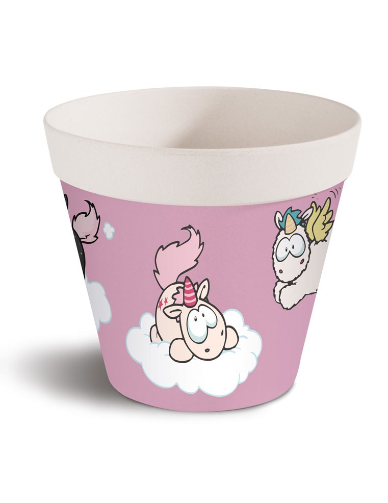 Γλάστρα μπαμπού - Theodor the unicorn, ροζ