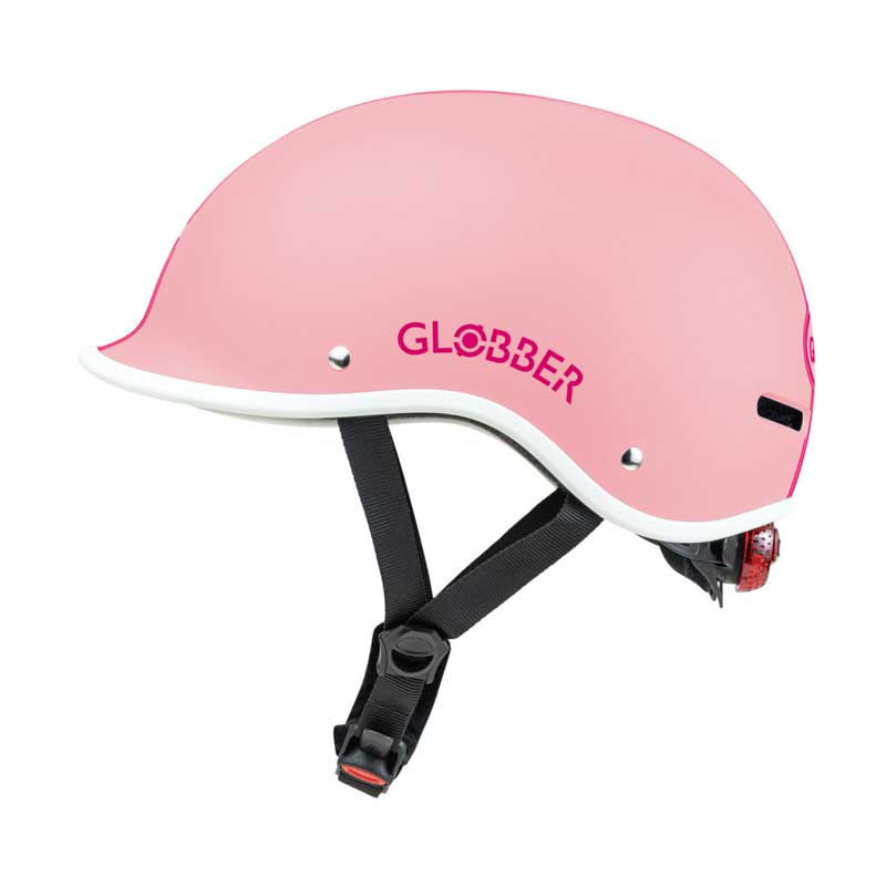 Φωτεινό παιδικό κράνος Globber Master XS/S (47-51cm), παστέλ ροζ