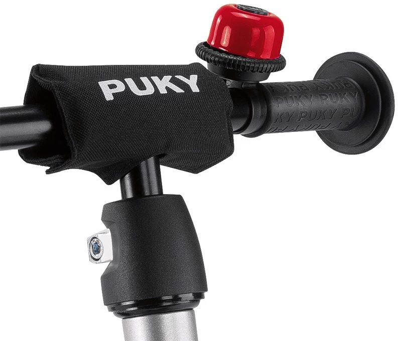 PUKY LR M PLUS - ασημί και κόκκινο - Παιδικό ποδήλατο χωρίς πετάλια με σκαλοπάτι και κουδούνι