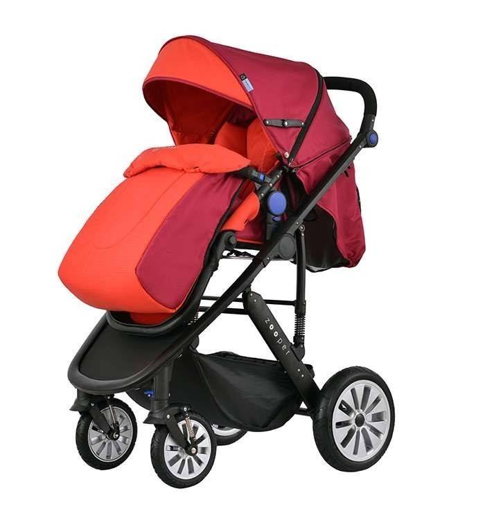 Καρότσι Zooper Flamenco Flaming Plaid 2 σε 1, κόκκινο