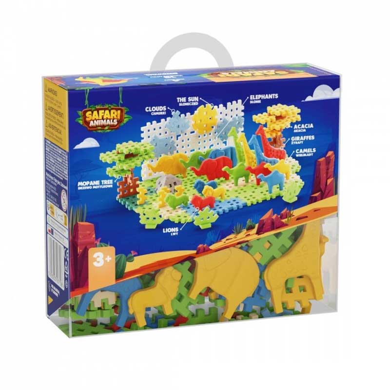 Μίνι Κατασκευαστής Βάφλας Marioinex "Safari Animals", 100 τεμάχια