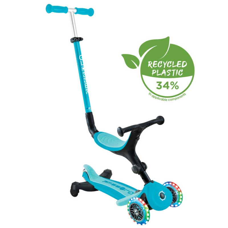 Πτυσσόμενο σκούτερ 5 σε 1 GLOBBER GO UP ACTIVE LITS 360° - aqua