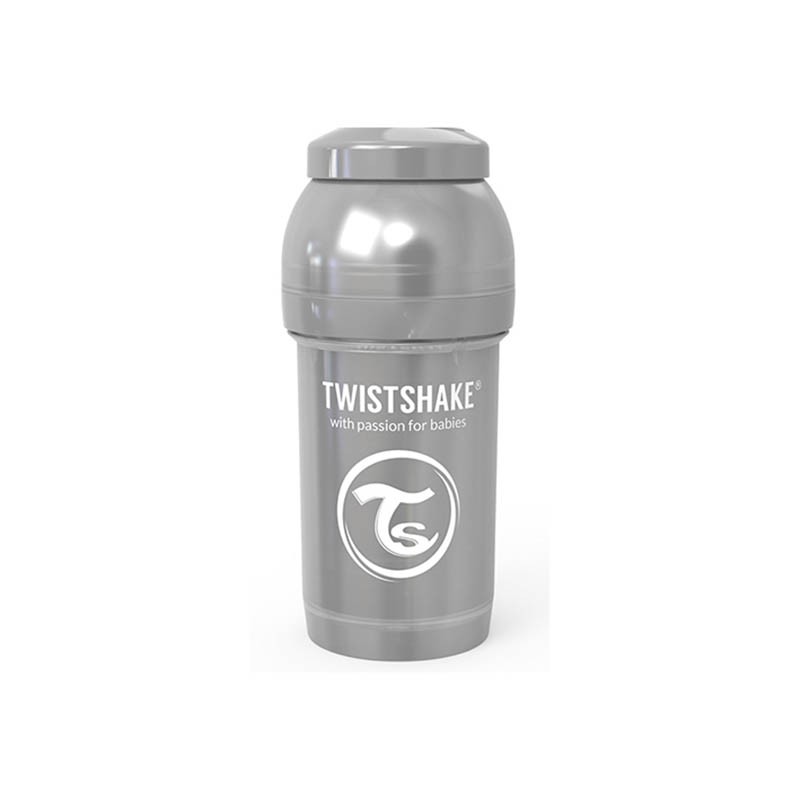 Μπουκάλι κατά των κολικών για μωρά Twistshake 180 ml - Pearl Grey Collection