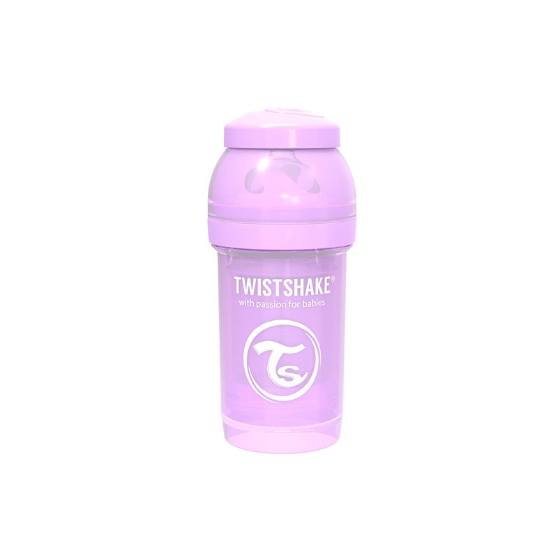 Μπιμπερό κατά των κολικών Twistshake 180 ml μωβ