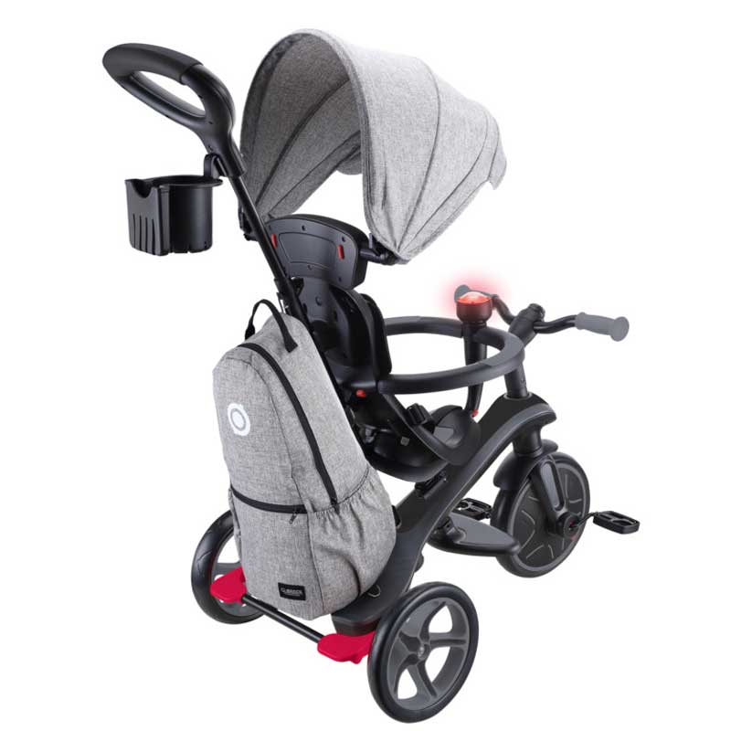 Τρίκυκλο 4 σε 1 GLOBBER EXPLORER TRIKE DELUXE PLAY με τέντα σε μαύρο χρώμα