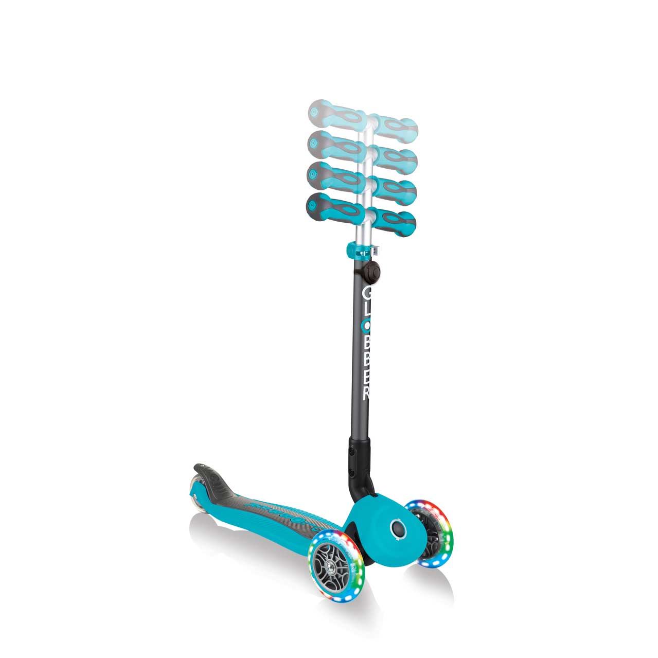 Scooter με γονικό έλεγχο 5 σε 1, GO UP Deluxe Lights - Turquoise