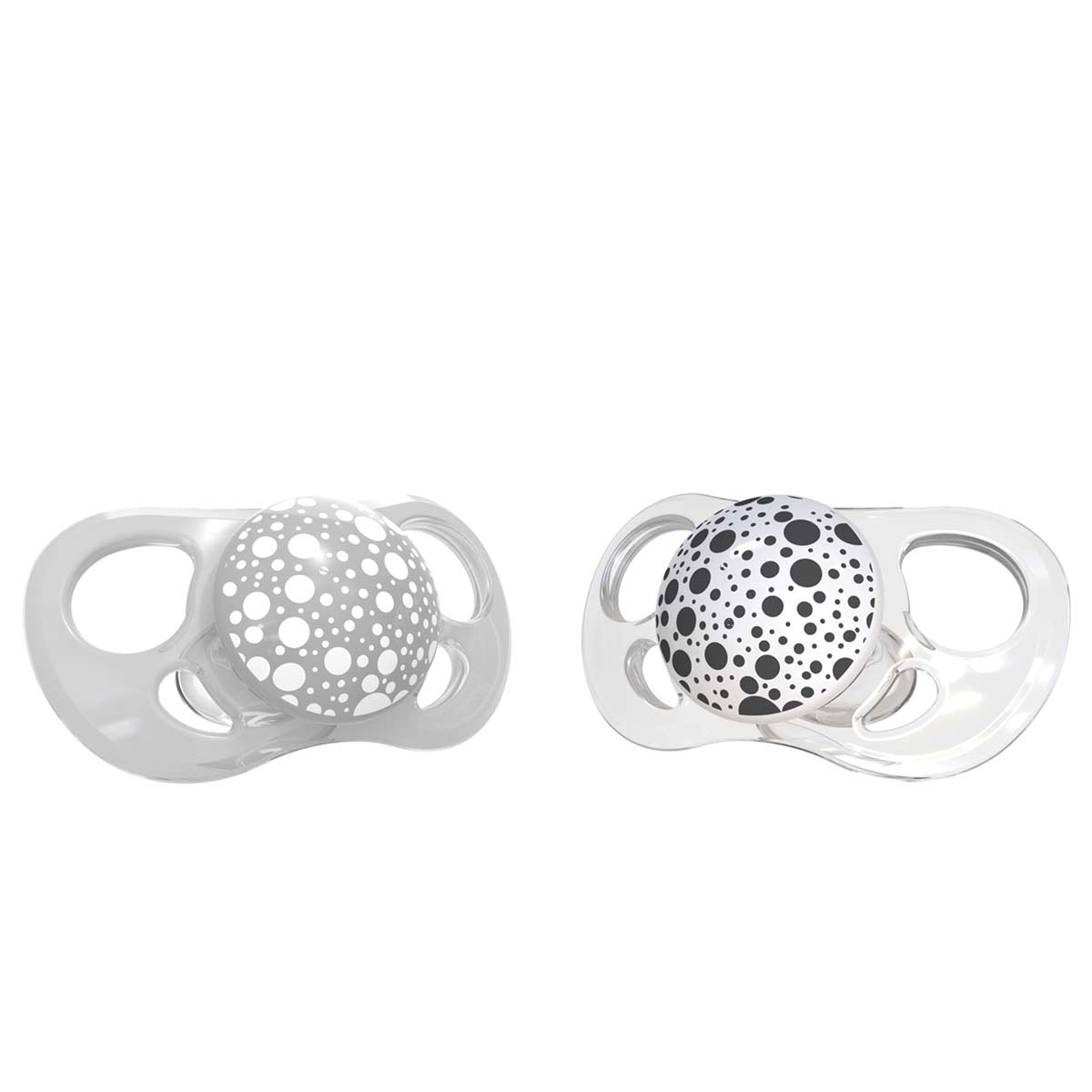 Πιπίλες για μωρά Twistshake 2 τεμ. 6+ μηνών γκρι και άσπρο