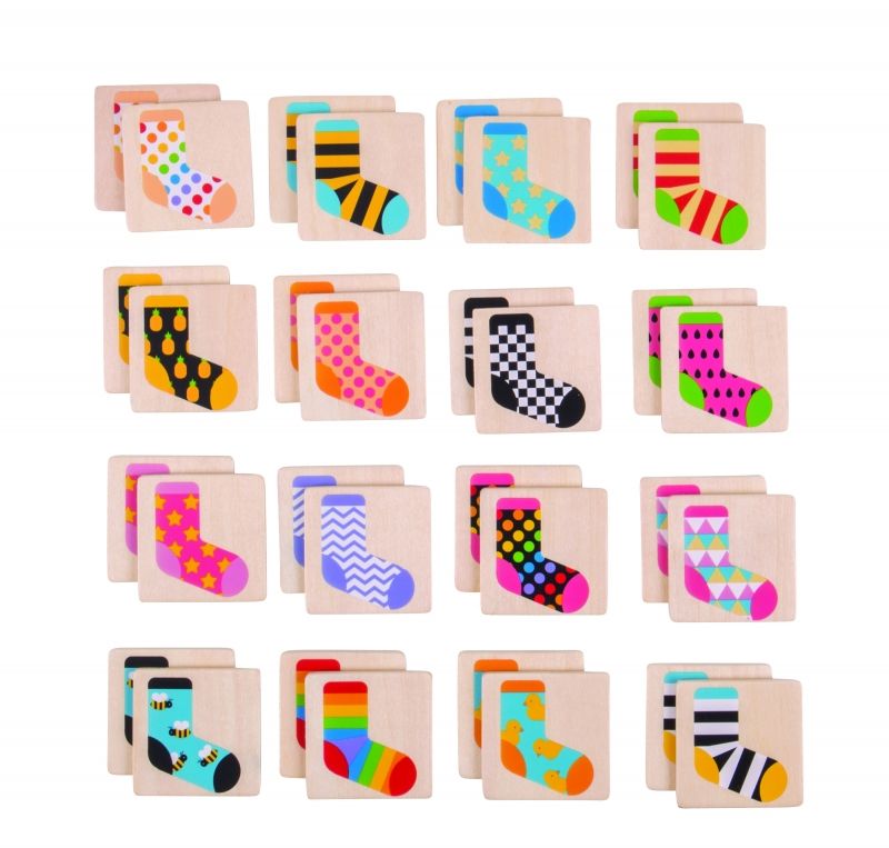 Ξύλινο παιχνίδι σημειώσεων - Κάλτσες