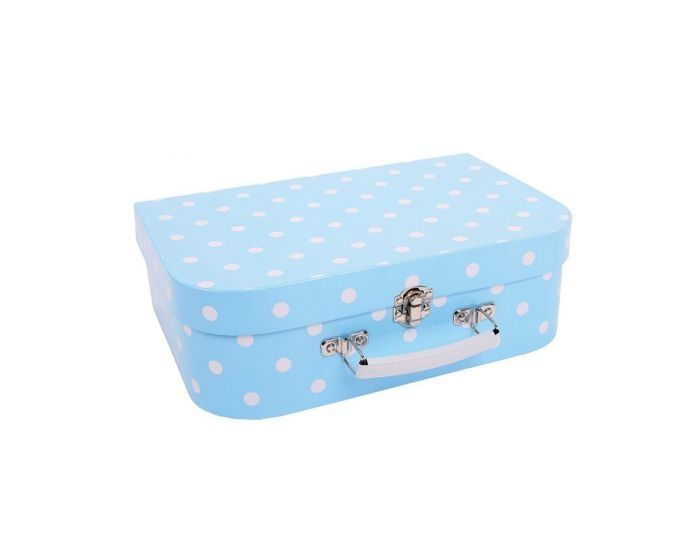 Σετ μπλε τσαγιού με μικρές λευκές κουκκίδες