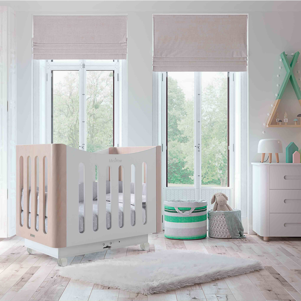 MICUNA Intelligent Παιδικό κρεβάτι-κούνια BABYSITTER 60/120 cm - λευκό/σκανδιναβικό
