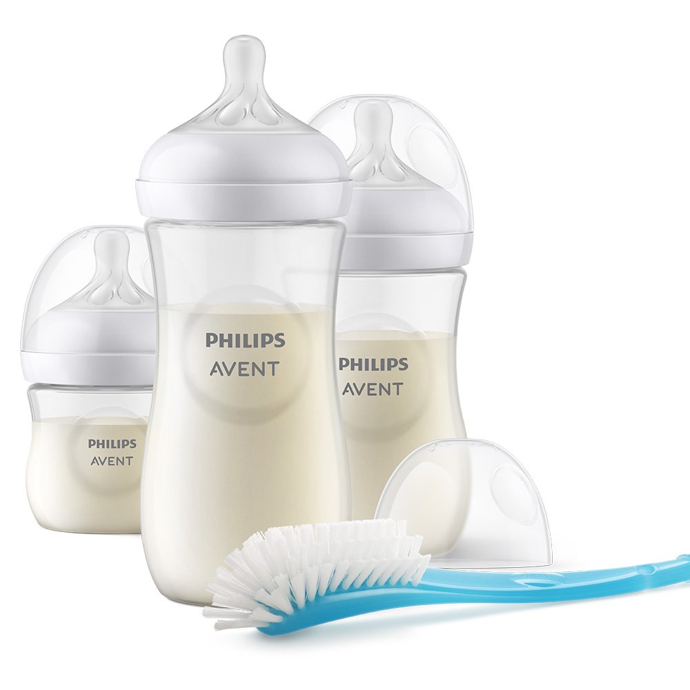 Natural Response Newborn Σετ SCD837/12 με 3 μπουκάλια και βούρτσα για μπουκάλια 0m+