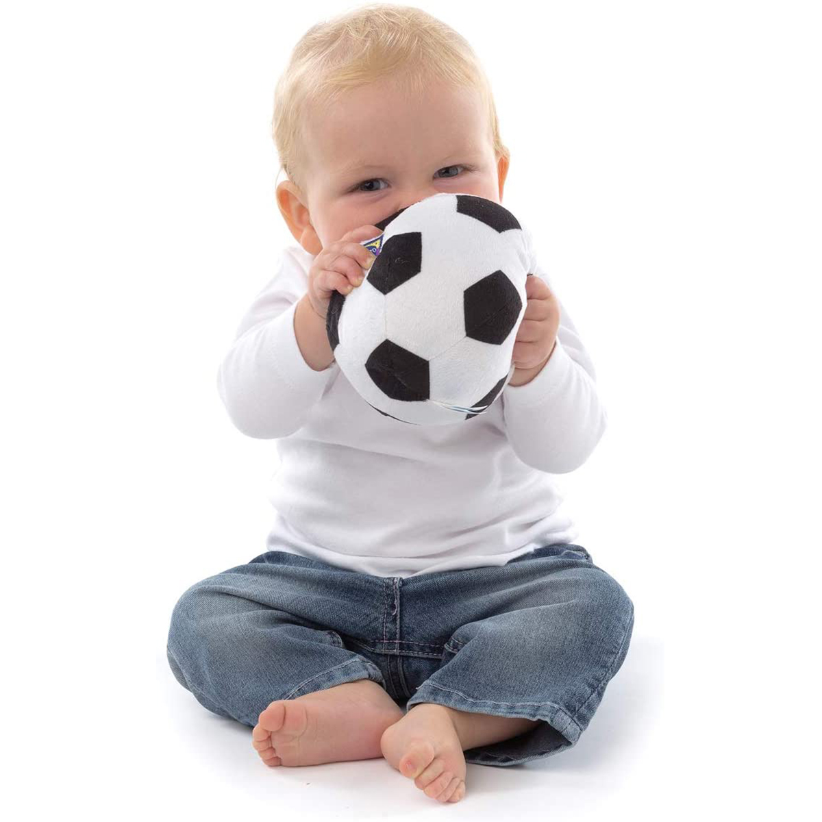 PLAYGRO Υφασμάτινη μπάλα ποδοσφαίρου, 6μ+