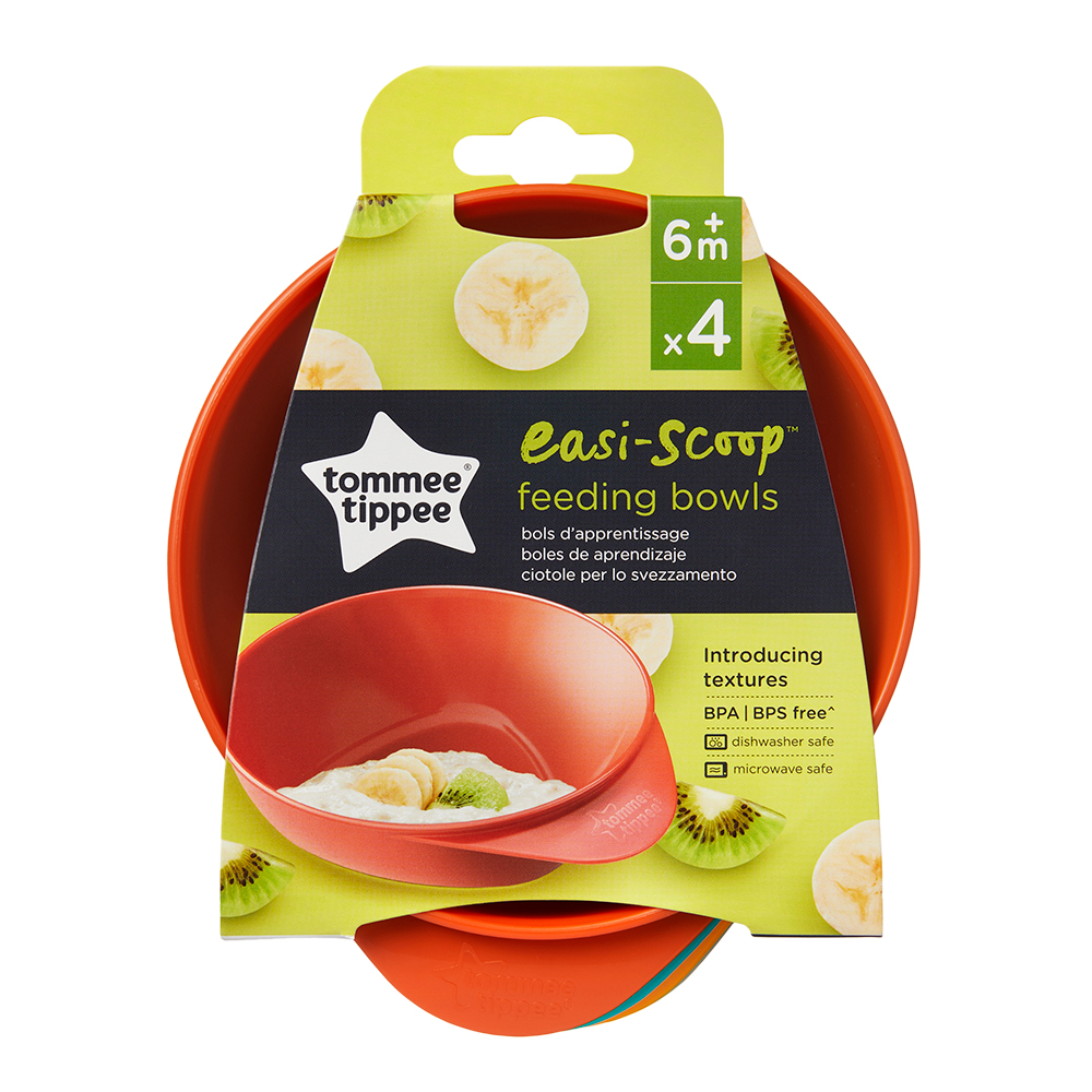 Tommee Tippee Bowls Food 6m+, 4 τεμ./op.