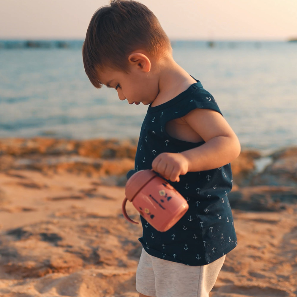 SuperStar Soft Tip Spill Free Cup with Handles 300ml 6m+, BACSHIELD, Ροζ