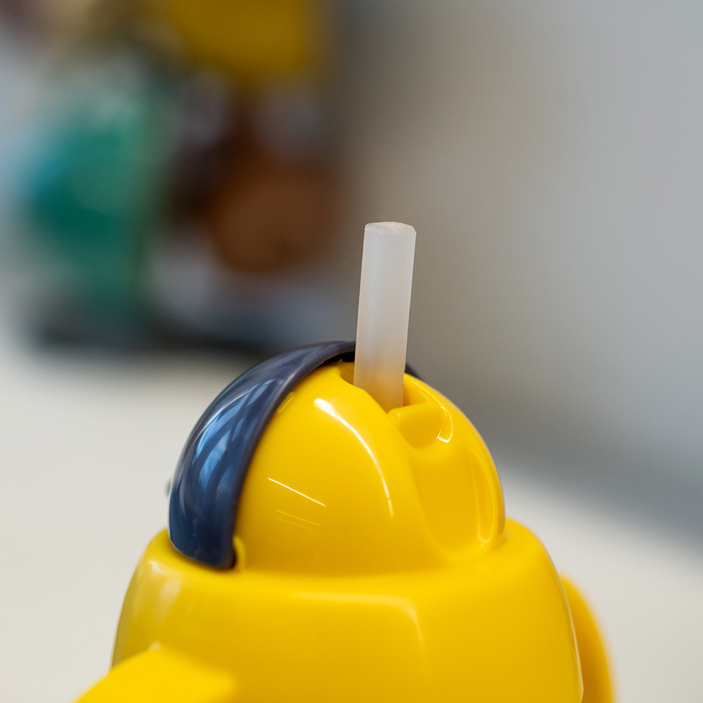 SuperStar Spill-proof cup με καλαμάκι με λαβές 300ml 6m+, BACSHIELD, κίτρινο