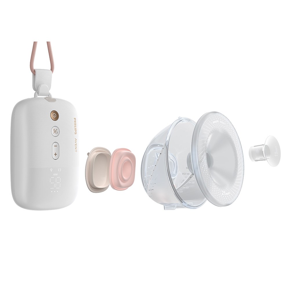 Διπλό ηλεκτρικό θήλαστρο Philips AVENT Hands-free SCF532/11, που χωράει διακριτικά σε σουτιέν και τροφοδοτείται από επαναφορτιζόμενη μπαταρία