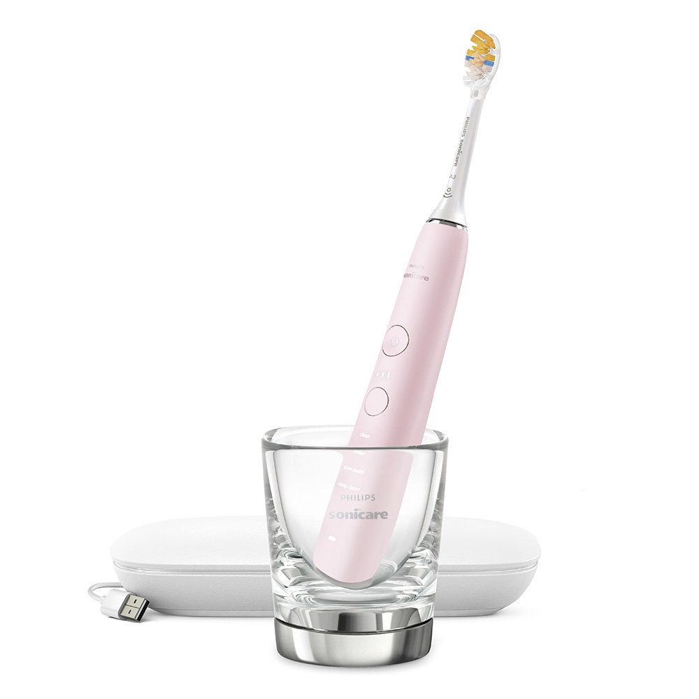Ηλεκτρική βούρτσα Sonic Philips Sonicare DiamondClean 9000 HX9911/21, με κεφαλή all-in-one A3 Premium, 4 λειτουργίες, 3 εντάσεις, θήκη με φόρτιση USB, Bluetooth