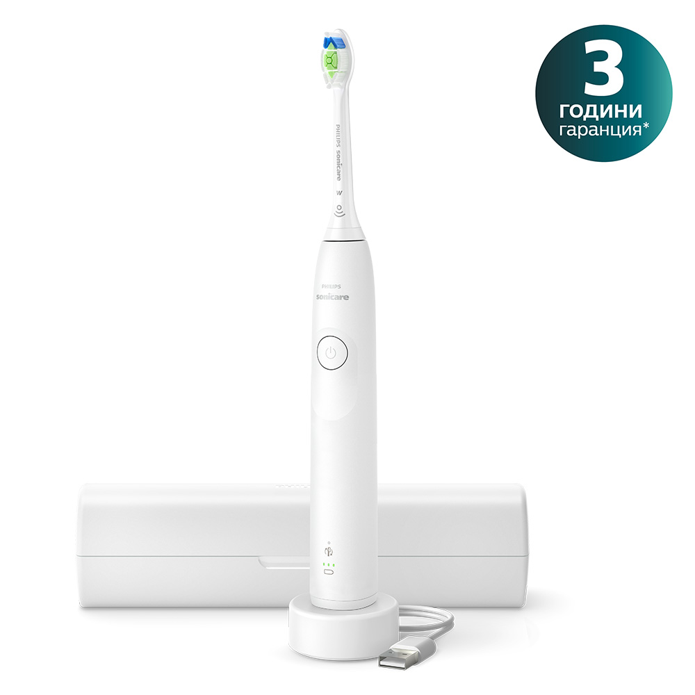 Philips Sonicare HX7108/02 Ασύρματη οδοντόβουρτσα σειράς 5300 με τεχνολογία ήχου επόμενης γενιάς, 1 λειτουργία βουρτσίσματος, 2 εντάσεις, αισθητήρα πίεσης, κεφαλή W2 Optimal White