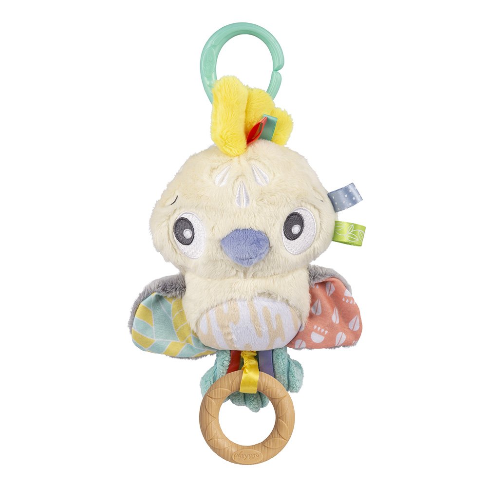Μουσικό λούτρινο παιχνίδι Playgro Fauna Friends Cockatoo, με κλιπ καροτσιού, 0m+