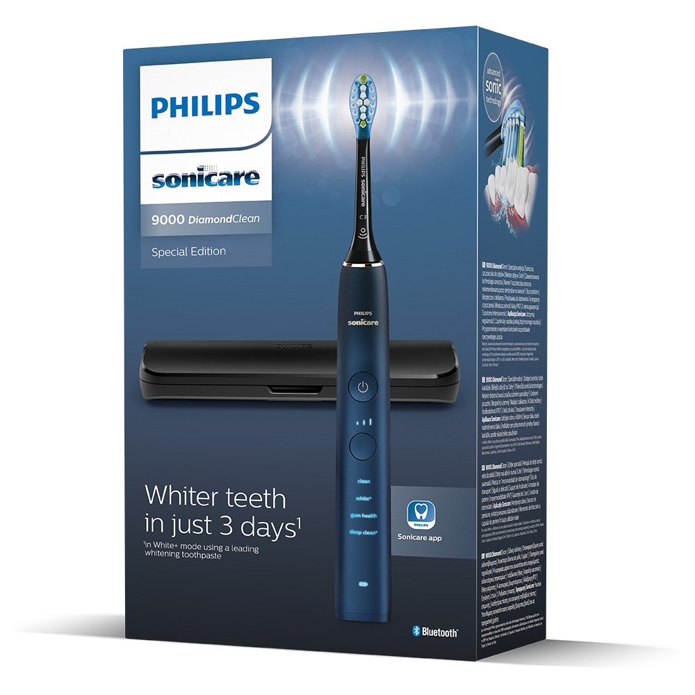 Ηλεκτρική βούρτσα Sonic Philips Sonicare DiamondClean 9000 HX9911/88, με κεφαλή C3 Premium, 4 λειτουργίες, 3 εντάσεις, θήκη ταξιδιού, Bluetooth