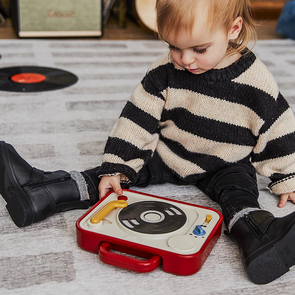 Tiny Rockers Series Electronic Music Toy DJ Station, 13 Rock 'n' Roll Tunes, Peek-a-Boo Turntable, 12m+