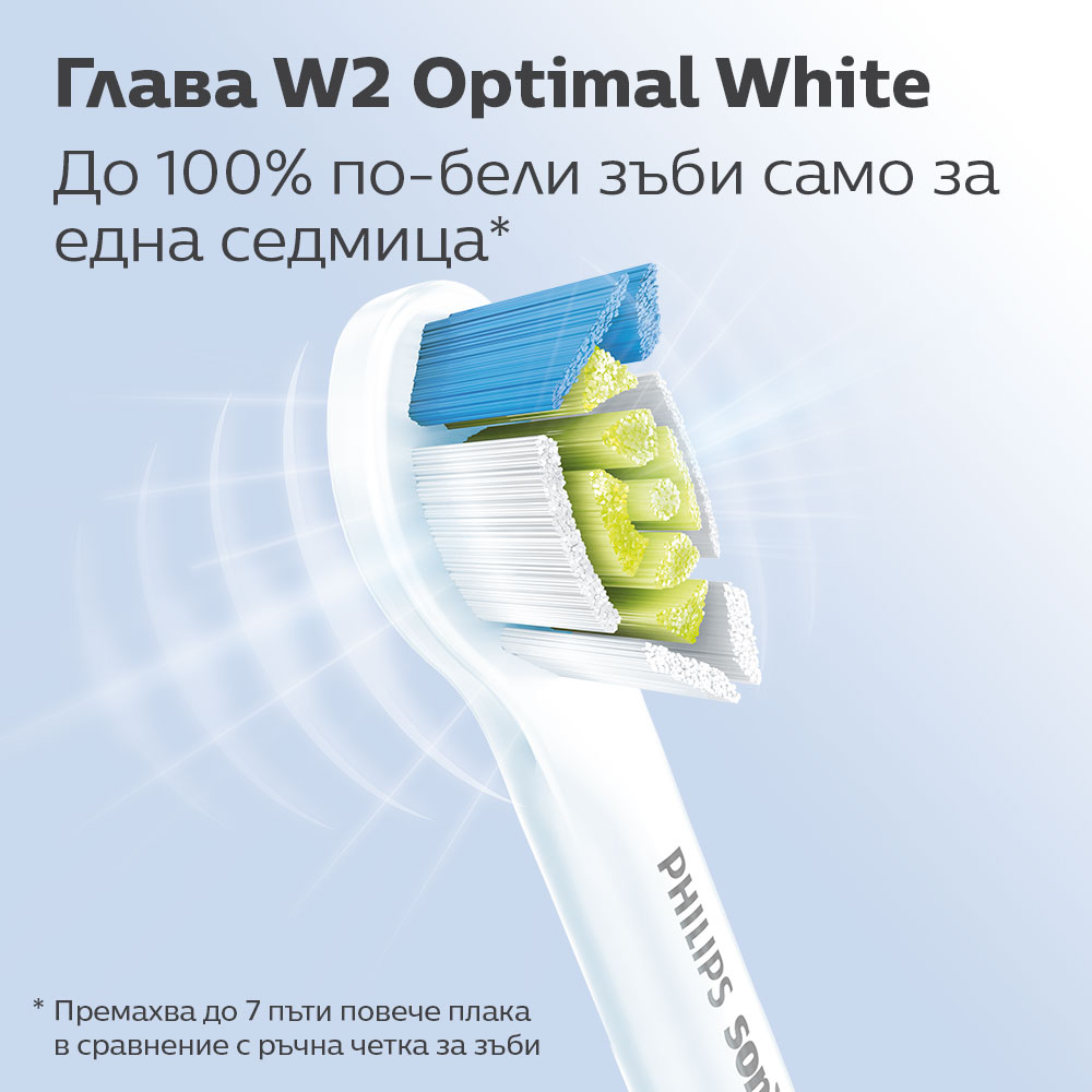 Σετ 2 κεφαλών οδοντόβουρτσας W2 Optimal White HX6062/87 για ηλεκτρικές οδοντόβουρτσες Philips Sonicare, σκληρότητα τριχών: Μέτρια μαλακή