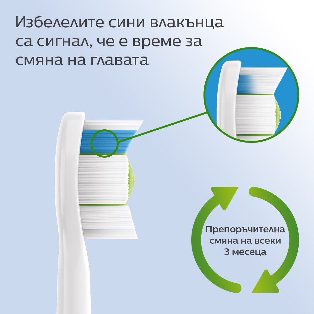 Σετ 2 κεφαλών οδοντόβουρτσας W2 Optimal White HX6062/87 για ηλεκτρικές οδοντόβουρτσες Philips Sonicare, σκληρότητα τριχών: Μέτρια μαλακή