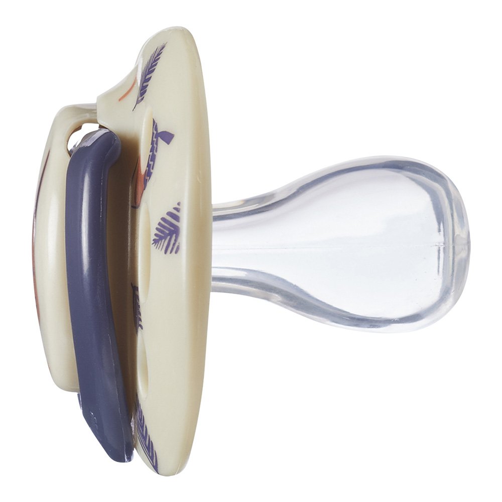 Σετ των 2 Tommee Tippee FUN FRIENDS Ορθοδοντικές Πιπίλες με Θήλα Σιλικόνης, 6-18m, Διακόσμηση Fun Shield, σε κουτί αποστείρωσης
