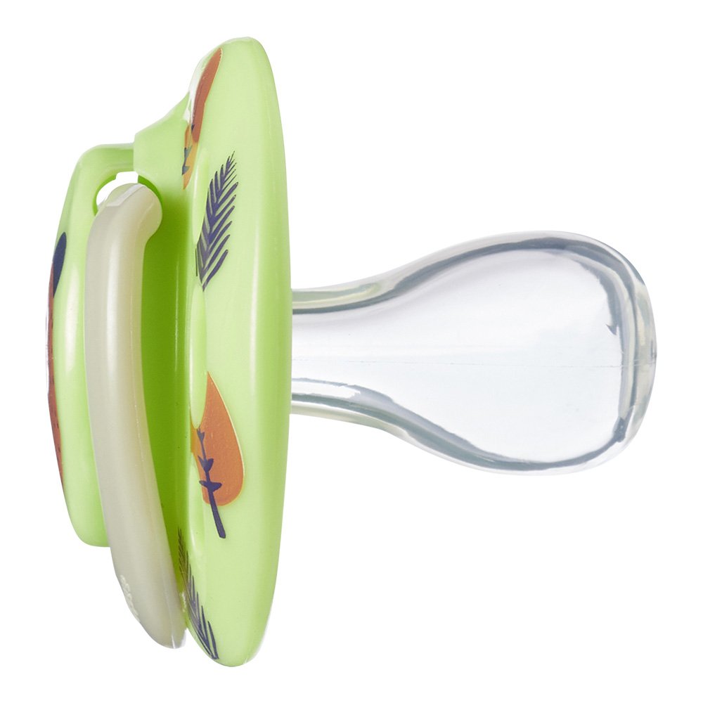 Σετ των 2 Tommee Tippee FUN FRIENDS Ορθοδοντικές Πιπίλες με Θήλα Σιλικόνης, 6-18m, Διακόσμηση Fun Shield, σε κουτί αποστείρωσης