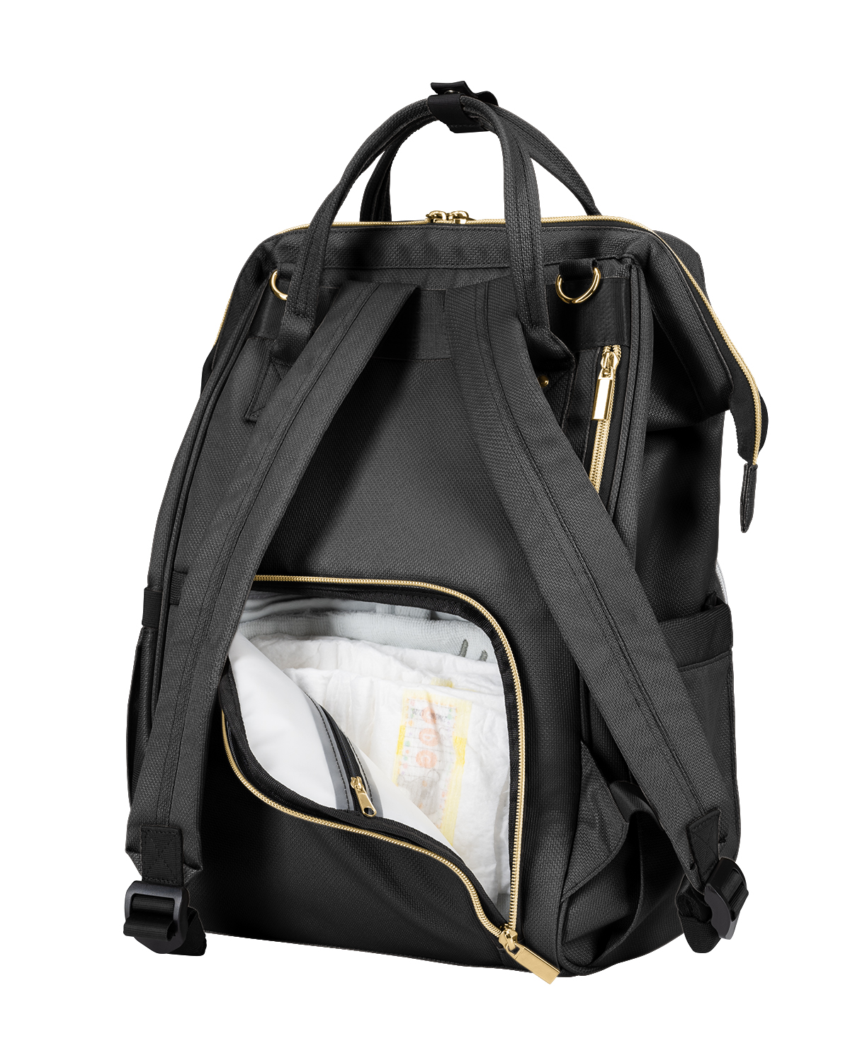 Τσάντα Siena Black & Gold 2025