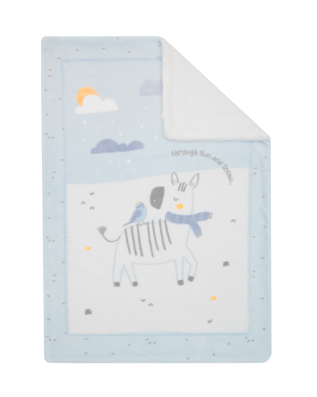 Супер меко бебешко одеяло с шерпа 80/110 см Stripy Friends