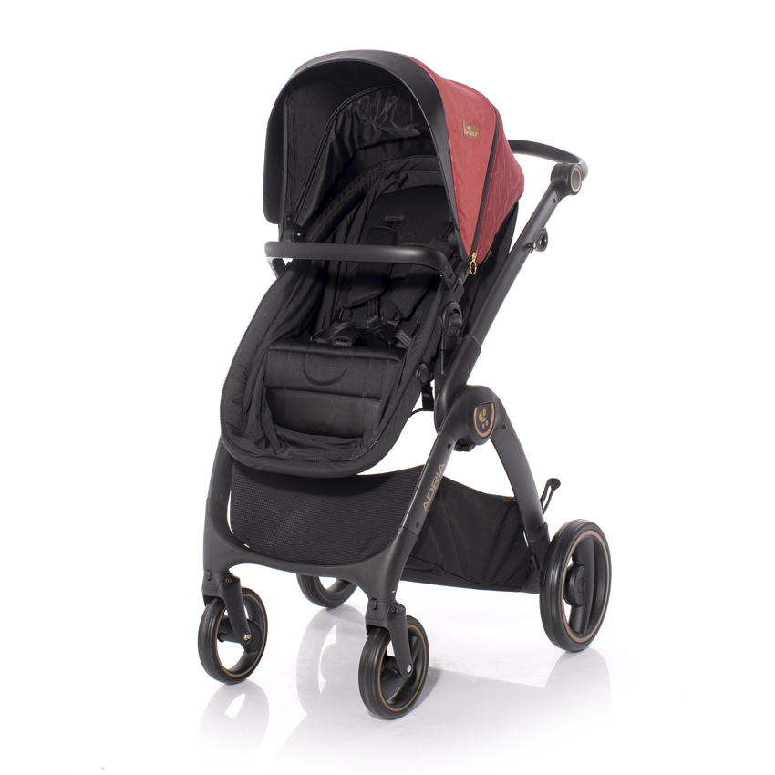 Бебешка количка adria black&red