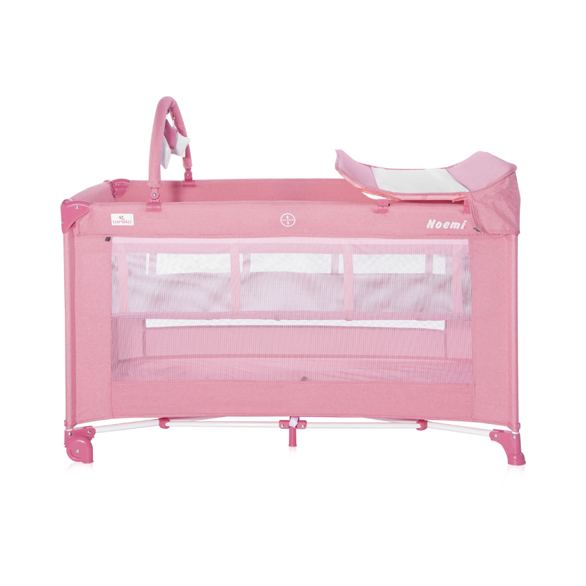 Παρκοκρέβατο noemi 2 επιπέδων συν ροζ βελούδο μονόκερος