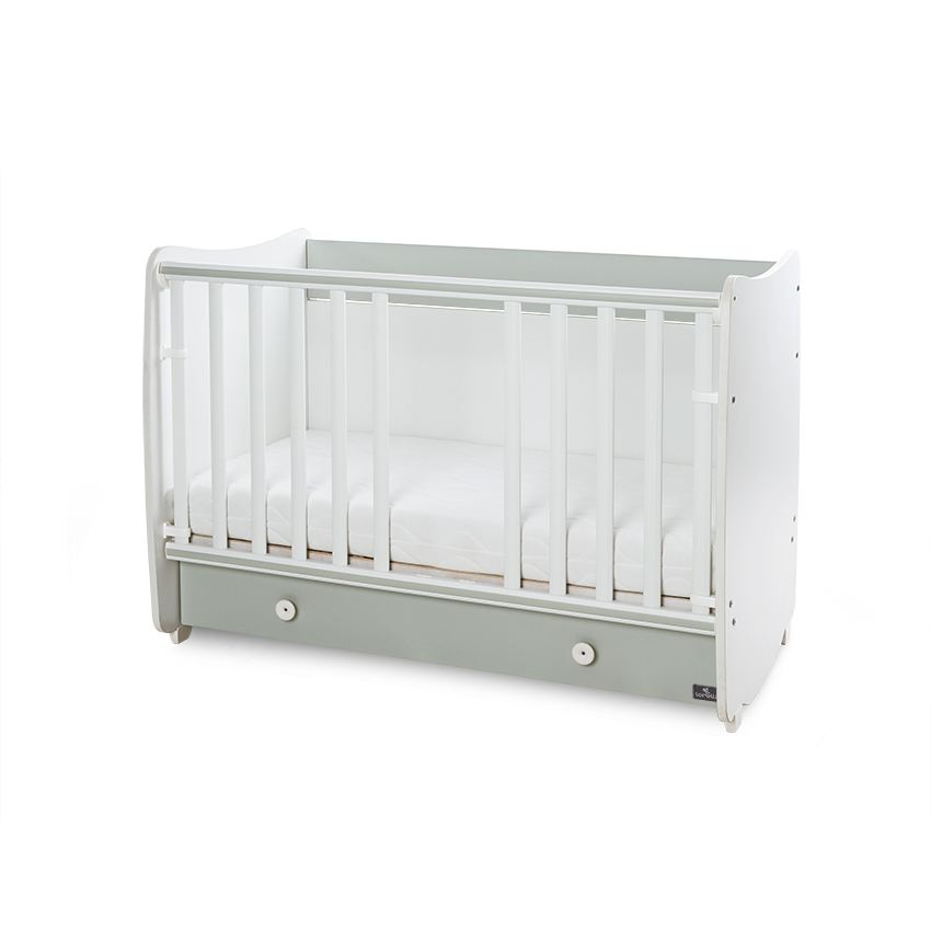 Bed dream new 60/120 χρώμα λευκό + γαλακτοπράσινο