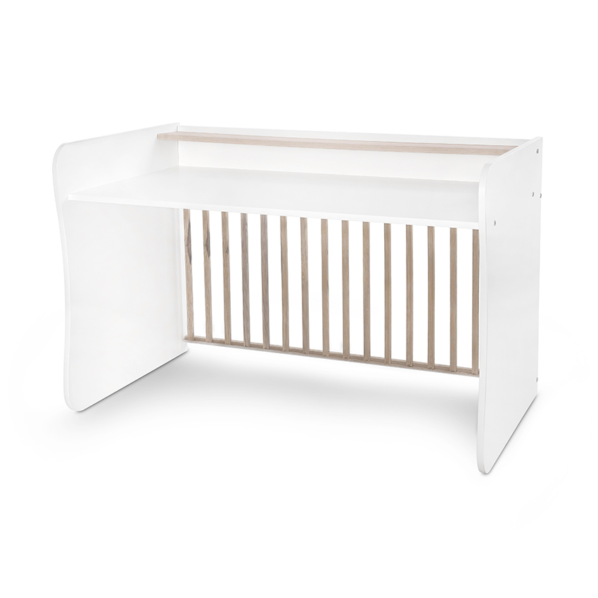 Κρεβάτι Minimax 190/72 χρώμα λευκό/ανοιχτό δρυ καινούργιο