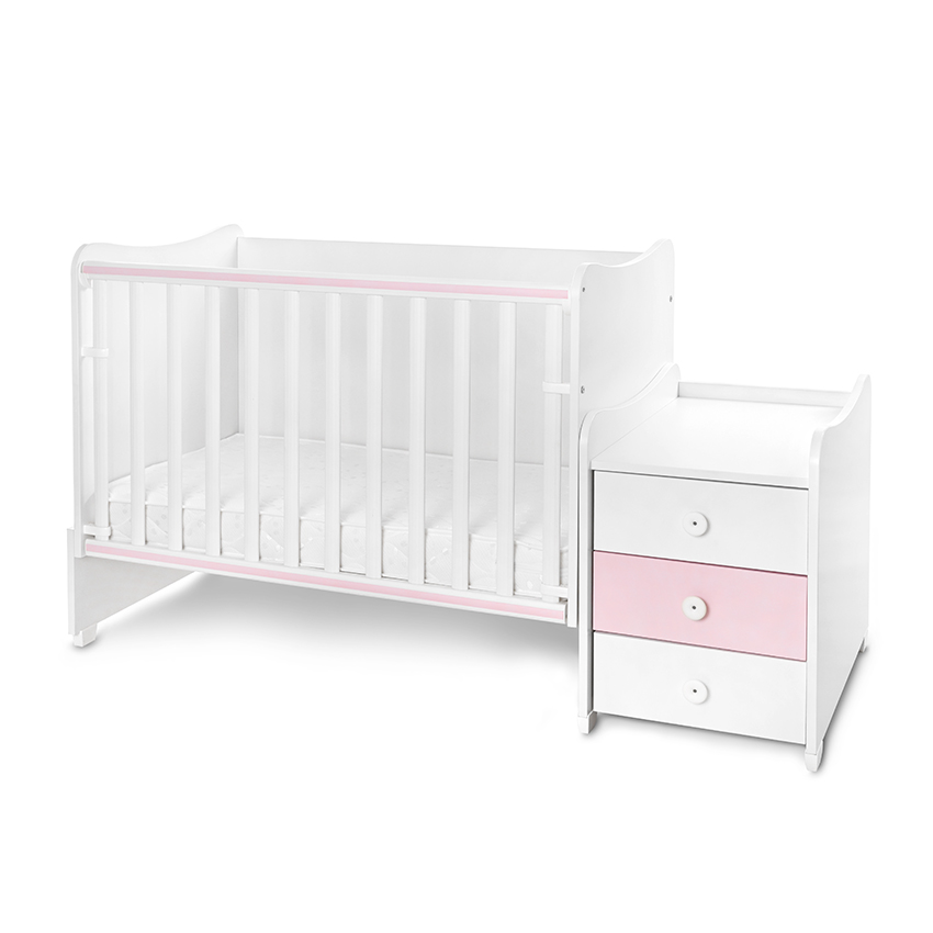 Κρεβάτι maxi συν νέο 70/160 λευκό/ροζ ορχιδέας-3κουτί