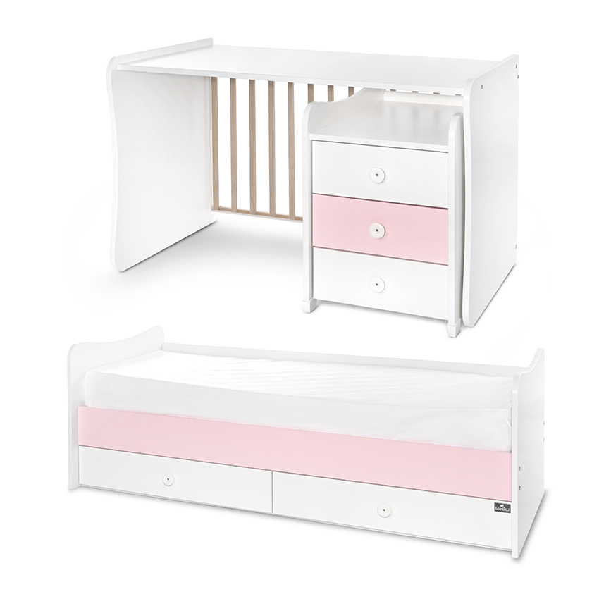 Κρεβάτι maxi συν νέο 70/160 λευκό/ροζ ορχιδέας-3κουτί