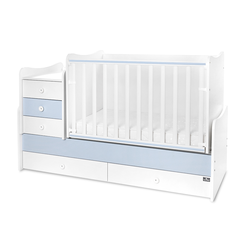 Κρεβάτι maxi plus νέο 70/160 λευκό/baby blue-3box