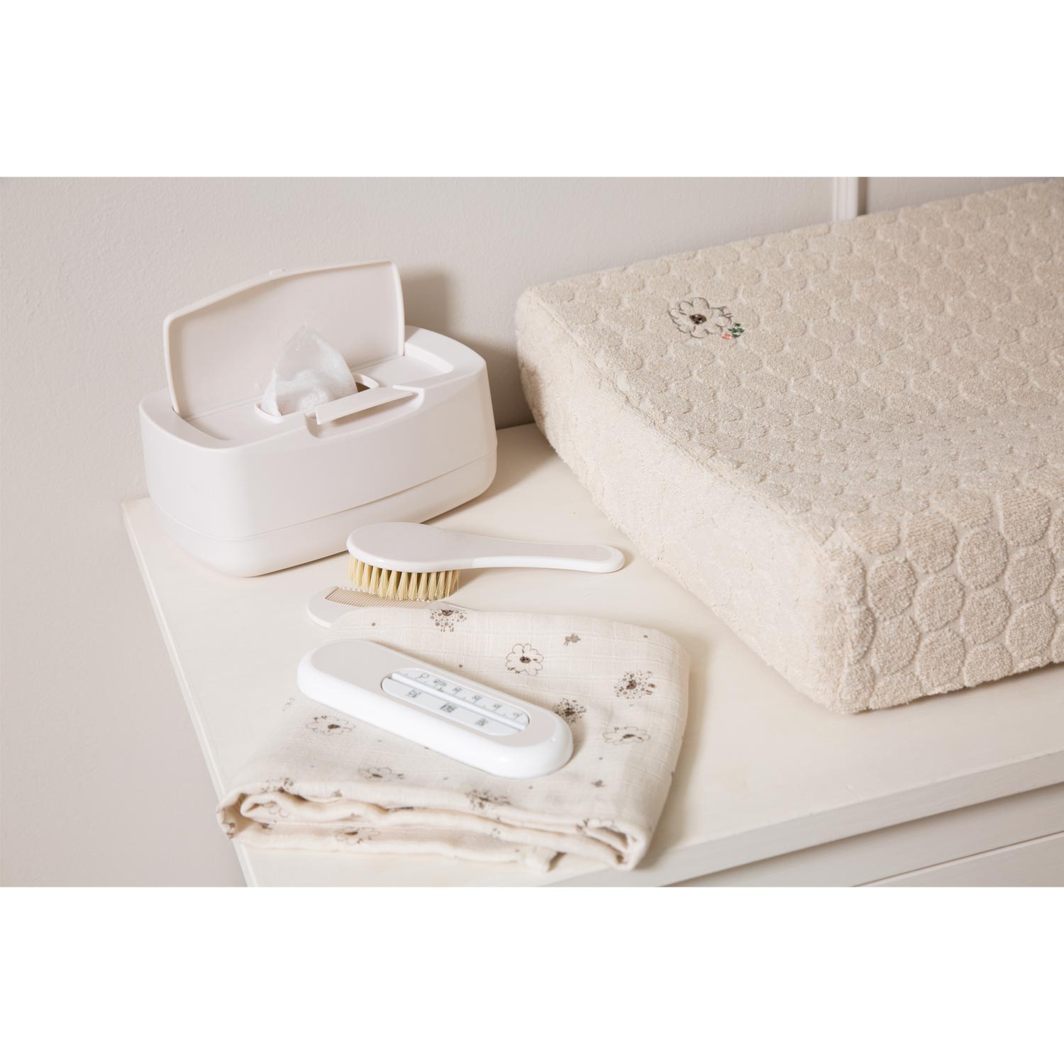 Πάνα Bebe-Jou από μουσελίνα 110x110cm - Μικρά Πρόβατα